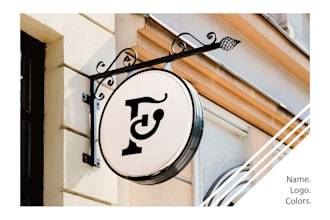logo, color concept and name for your food business