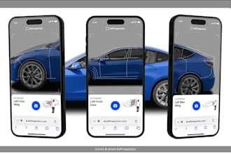 create ai car inspection website vehicle inspection report, damage detection app