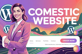 design cosmetic website, beauty, skincare salon, spa website wordpress website