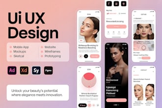 design wireframes, app UI UX design, web design prototype in figma