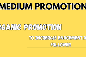 organic medium article promotion to increase engagement and followers