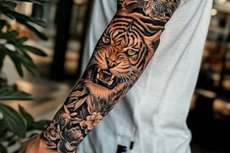 create custom tattoo design, tattoo sleeve