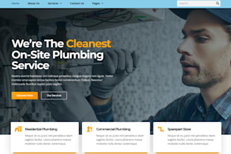 build squarespace plumbing website painting handyman cleaning service website