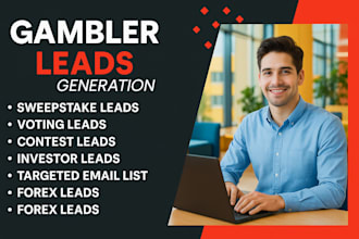 provide valid sweepstakes leads gamblers lead contest give away leads