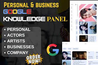 create google knowledge panel, graph for any business or profession category