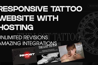 create responsive website for tattoo studio and integrate booking features