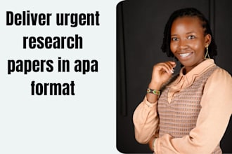 deliver urgent research papers in apa format