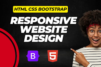 create a responsive website using tailwind or bootstrap