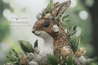 draw an animal and botanical illustration