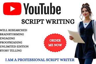 do youtube script writing, engaging video scriptwriter