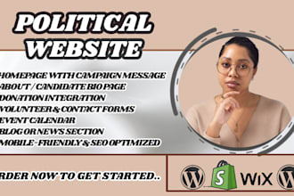 political website campaign website election website donation website