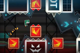design solo geometry dash layout with modern style deco custom texture pack