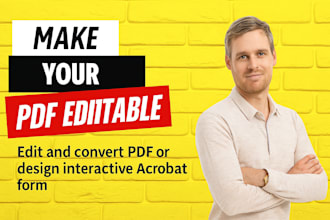l design and create fillable PDF form or make editable PDF in adobe acrobat