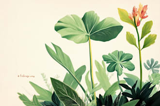 draw botanical illustration art for you