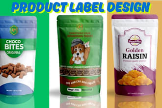 do product label design, pouch label packaging design, mylar bag sauce label