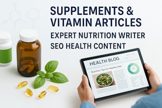 write food supplements and vitamins articles
