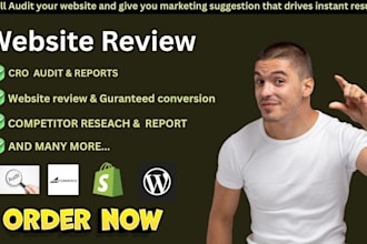 audit shopify wordpress website and give marketing suggestions that drive sales