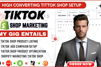setup tiktok shop, tiktok ads, dropshipping, affiliate, shopify marketing