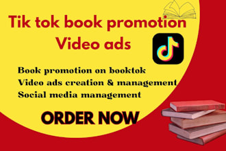tik tok video ads book promotion video booktok content creator tik tok editor