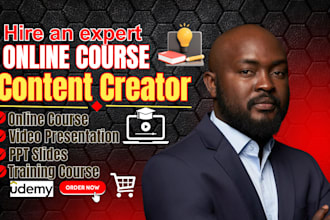 create online course content, lesson plan, worksheets