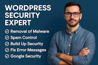 remove wordpress malware, fix error, spam removal and security setup