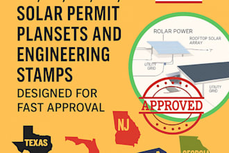 ga, fl, nj, ca, tx design solar permit plansets and engineering stamps