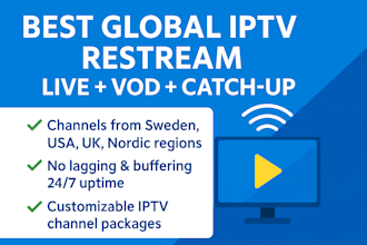 best restream worldwide channels, sweden iptv, USA, UK, nordic iptv service