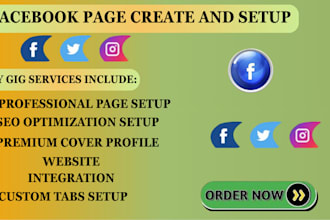 setup facebook page social media page business page setup for organic conversion