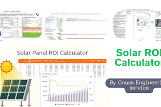 create a solar ROI calculator and pv analysis in excel