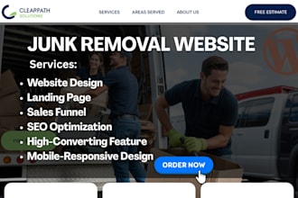 junk removal home cleaning pest control using wordpress