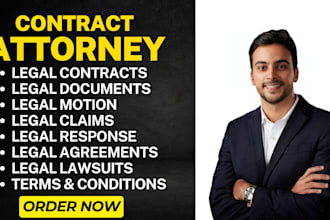 be your lawyer to draft and review legal contracts and agreements