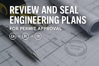 review and provide engineering stamp for california illinois michigan utah