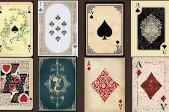 custom playing card illustration card game design card template game design