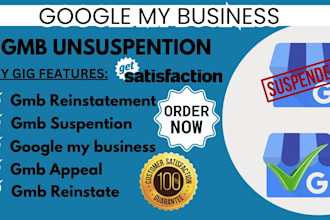 reinstate and fix suspended gmb appeal, recover gmb and fix gmb