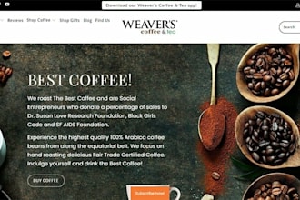 build branded coffee website coffee shopify coffee store cafe website
