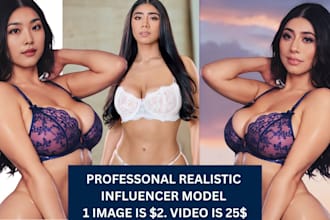 professionally create realistic ai influencer model images for onlyfans, fanvue