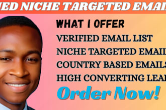 build a verified niche targeted email list for email marketing campaigns