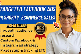 do targeted facebook ads for shopify  ecommerce sales funnel expert