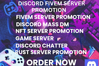 game server dayz server fivem server discord server promotion discord mass dm