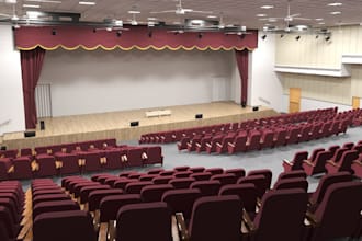 remodel 3d conference hall,auditorium interior,stage design,event hall rendering