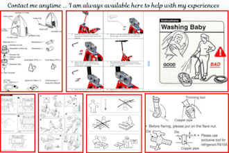 design instructional manual, user guide, manual, booklet of product