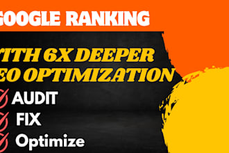 do x6 SEO audit and optimize your website for better google ranking