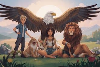do children book illustration and formatting children book layout design