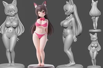 sculpt printable 3d anime figures, action figures, statues, and toy characters
