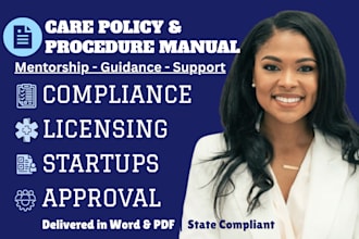 write homecare policies and sops for licensing and compliance