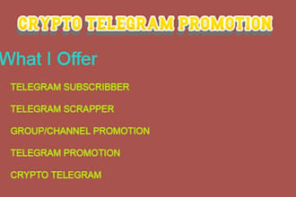 grow your telegram group or channel, telegram subscriber, crypto telegram