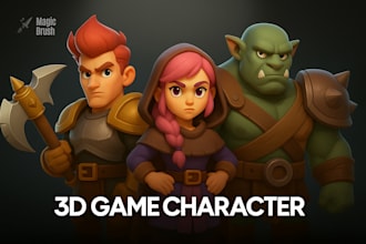 do 3d character modeling texture rigging stylized game art design in maya zbrush
