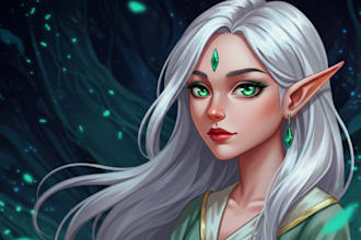 draw a profile picture in any art style,anime profile,avatar,illustration,logo