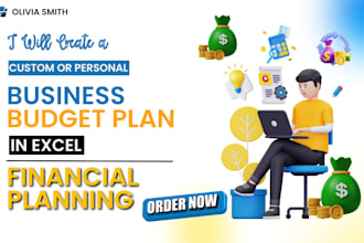 create a custom personal or business budget plan in excel and financial planning