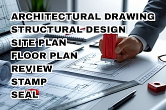 draw review and stamp engineering plan architectural drawing floor plan pe mep